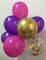 50-Pack 12-Inch Latex Balloons – Purple, Fuchsia, Chrome Gold, Pink Confetti for Bachelorette, Baby Shower, Birthday, Graduation, and Anniversary Party Decorations